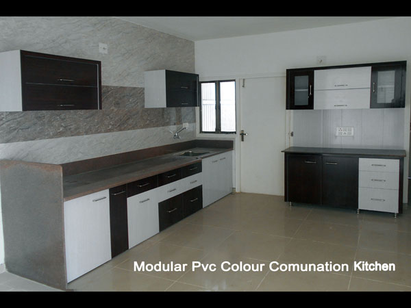 Modular Color Combination PVC Kitchen