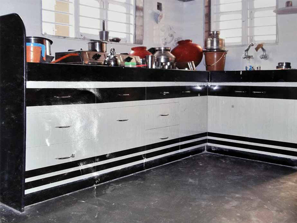 Modular Color Combination PVC Kitchen