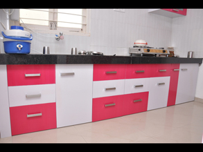 Modular Color Combination PVC Kitchen