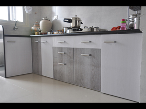 Modular Color Combination PVC Kitchen