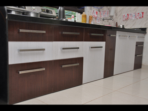 Modular Color Combination PVC Kitchen