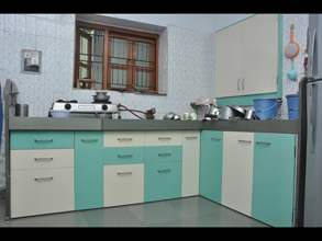 Modular Color Combination PVC Kitchen