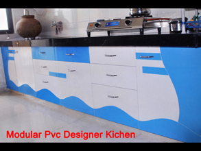Modular Color Combination PVC Kitchen